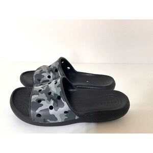 Crocs Slides W9  Mens 7 Youth Kids Camo Summer Water Flip Flops